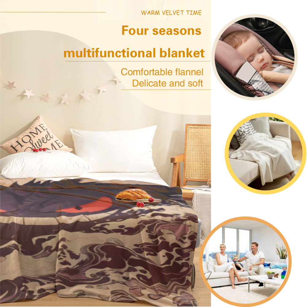 Gengar, Pokemon anime style blanket, soft and comfortable