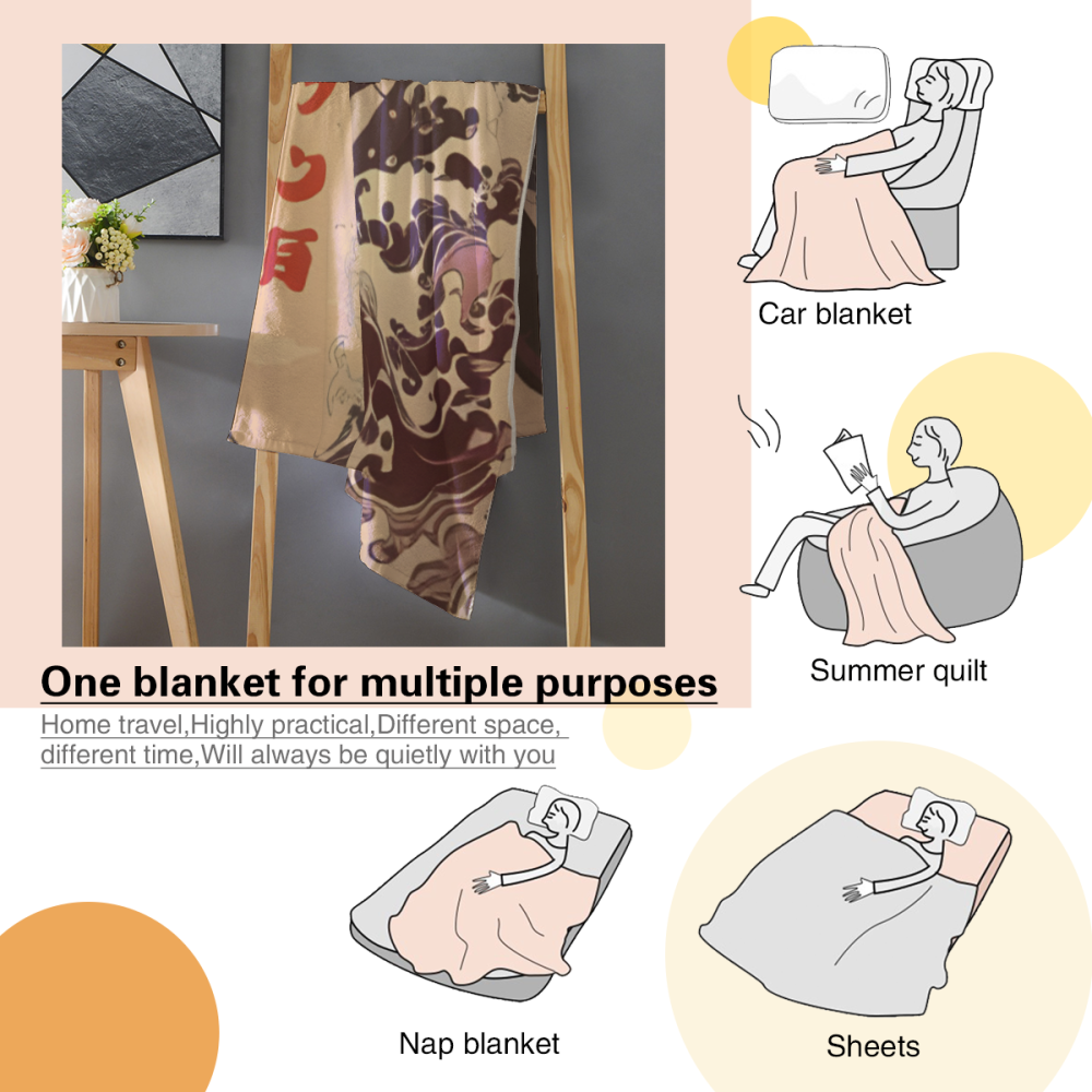 Gengar, Pokemon anime style blanket, soft and comfortable