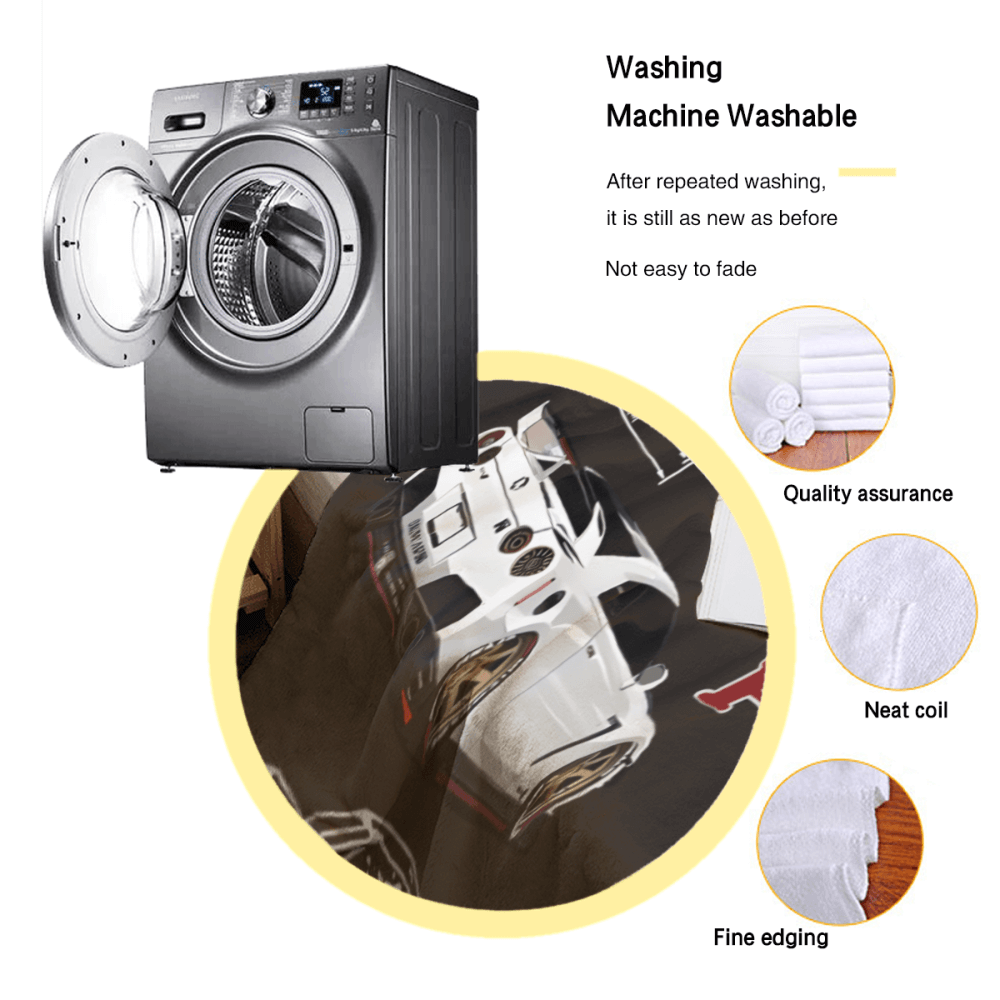 Car Model Line Drawing Pattern, Blanket Soft And Comfortable