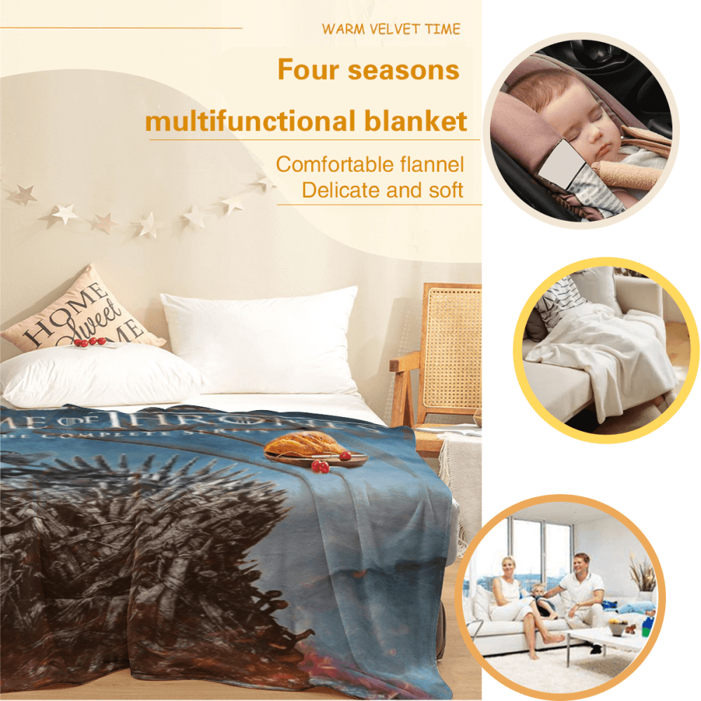 Game Of Thrones - Ten Years Have Finally Come To An End. Blanket, Soft And Comfortable