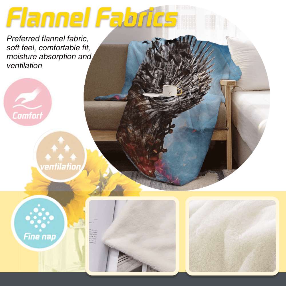 Game Of Thrones - Ten Years Have Finally Come To An End. Blanket, Soft And Comfortable