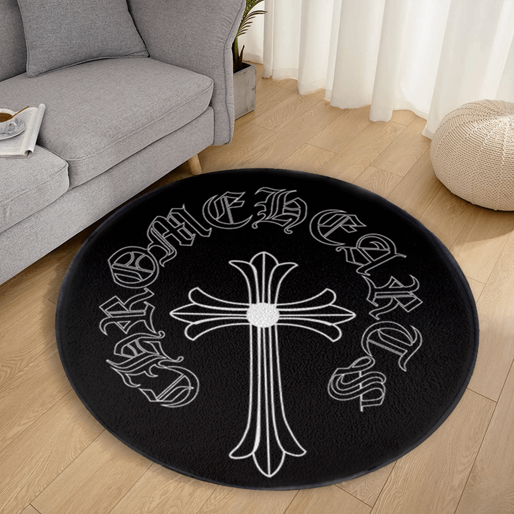 Creative Cross Pattern Round Non-Slip Soft And Comfortable Floormat