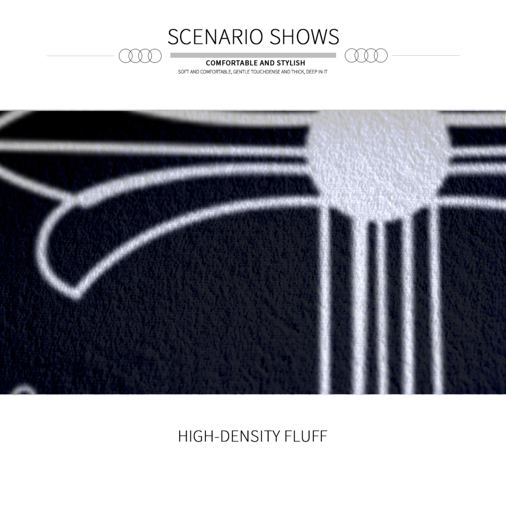 Creative Cross Pattern Round Non-Slip Soft And Comfortable Floormat