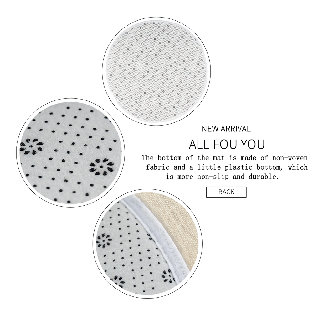 Creative Cross Pattern Round Non-Slip Soft And Comfortable Floormat