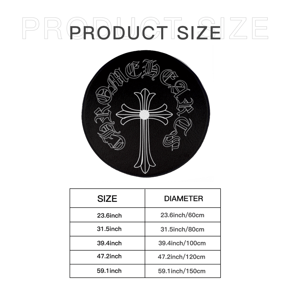 Creative Cross Pattern Round Non-Slip Soft And Comfortable Floormat