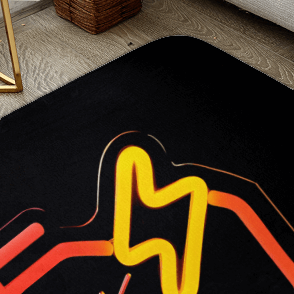 Check Engine Design, Rectangular Non-Slip Soft And Comfortable Floormat