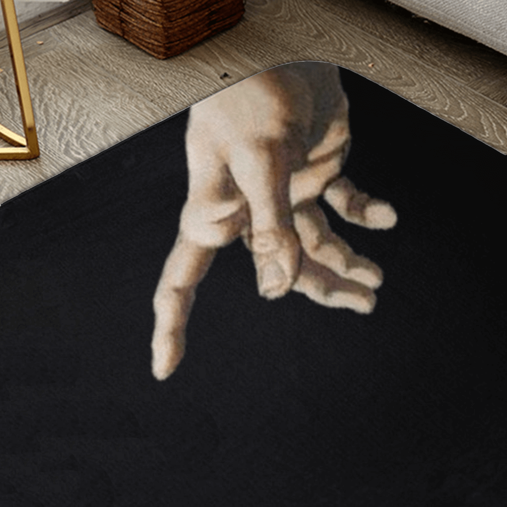 Cross Jesus Pattern, Rectangular Non-Slip Soft And Comfortable Floormat