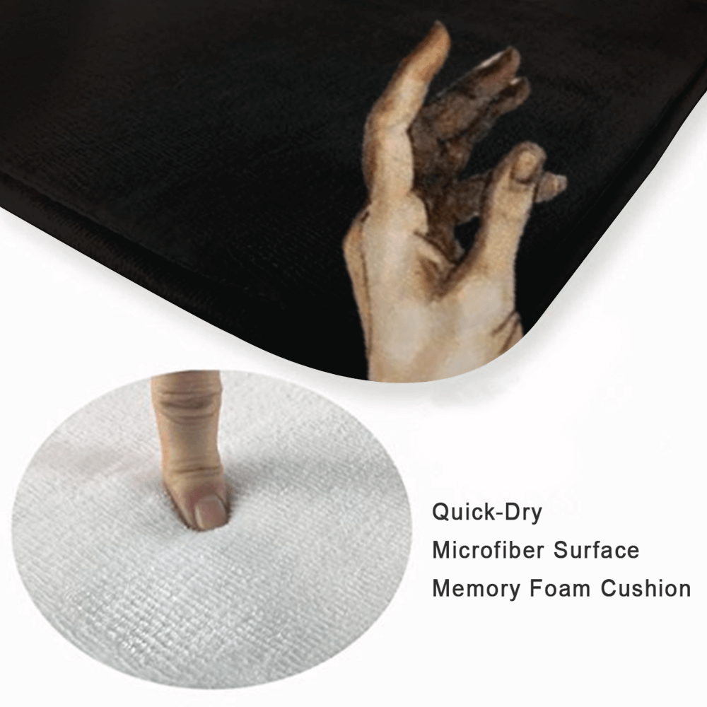 Cross Jesus Pattern, Rectangular Non-Slip Soft And Comfortable Floormat