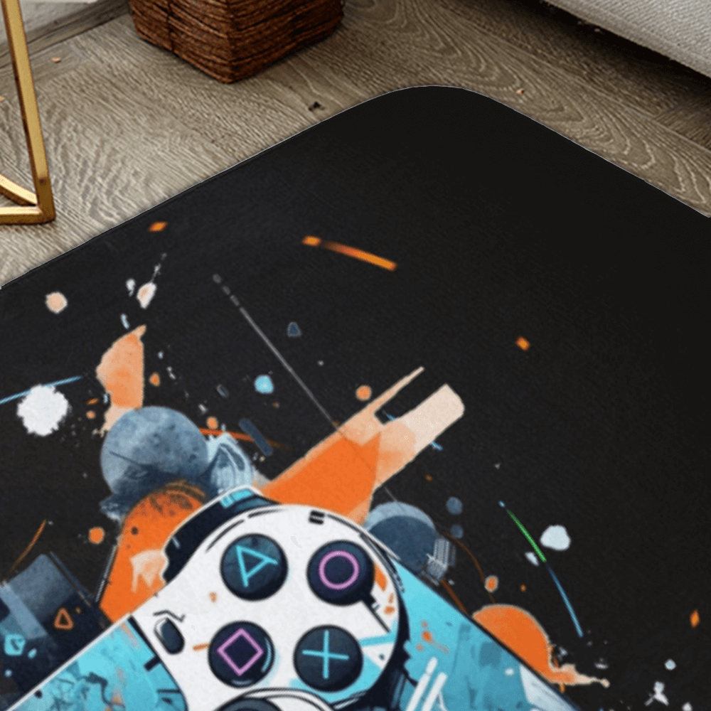 Cool Hand-Painted Game Controller Pattern Rectangular Non-Slip Soft And Comfortable Floormat