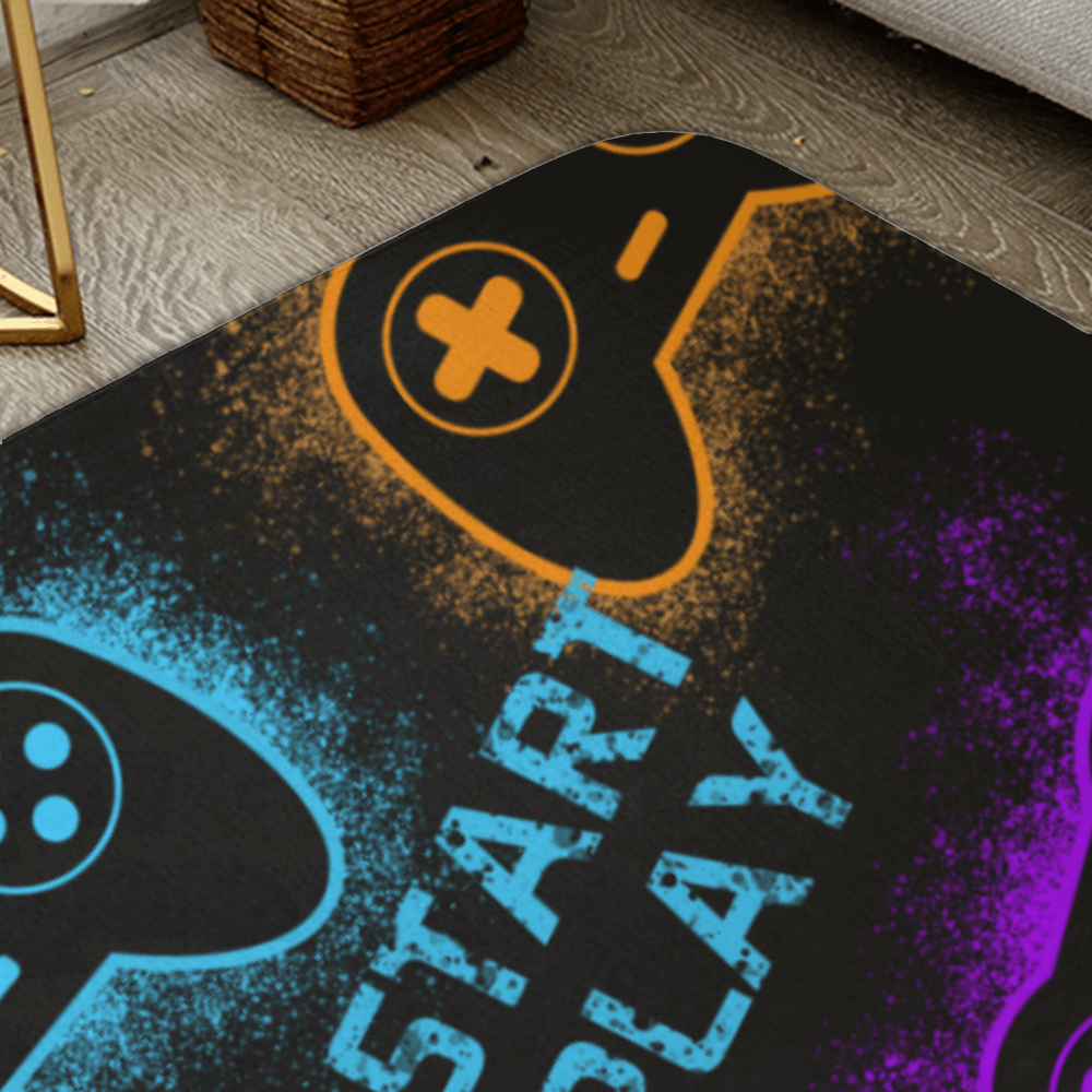 Gamepad Pattern Rectangular Non-Slip Soft And Comfortable Floormat