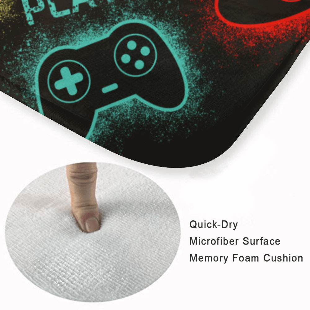 Gamepad Pattern Rectangular Non-Slip Soft And Comfortable Floormat
