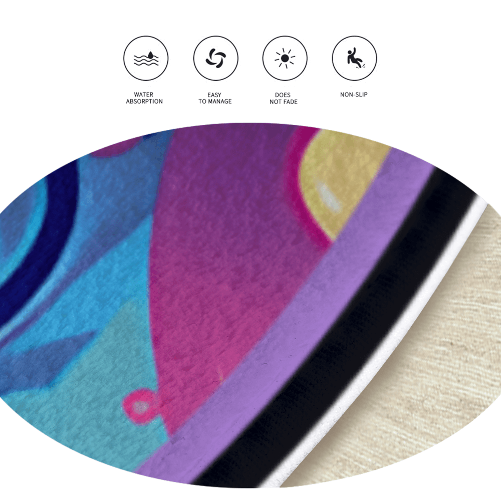 Funny Creative Pokémon Round Non-Slip Soft Comfortable Floormat