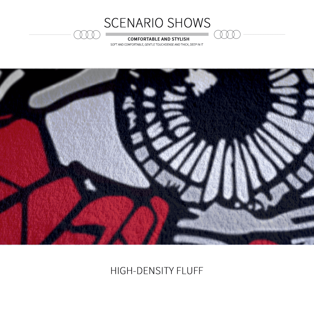 Cartoon Eye-Catching Round Non-Slip Soft Comfortable Floormat