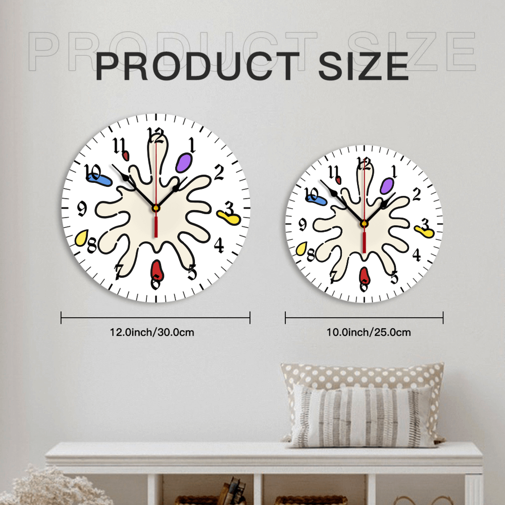 Creative Pattern, Round Stylish Luxury Digital Wall Clock