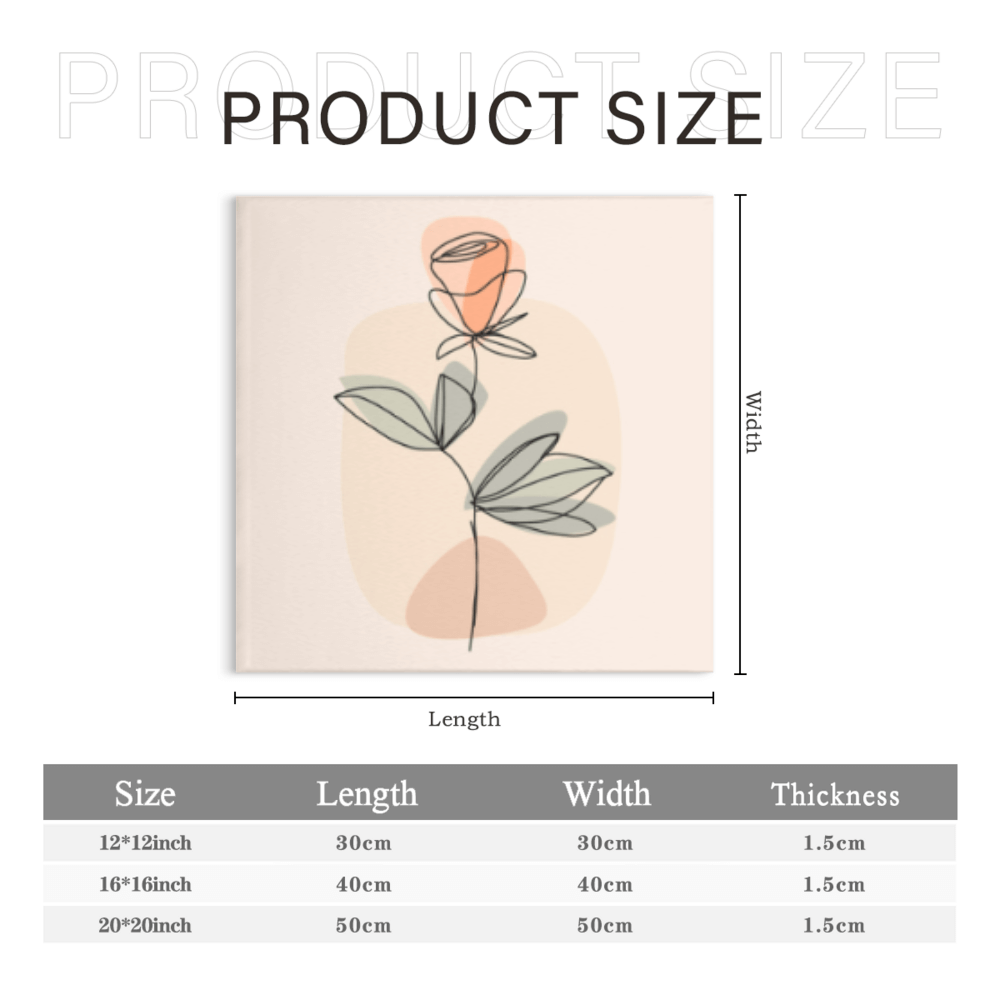 Abstract Art Morandi Color System, Square Triple Frameless Canvas Painting