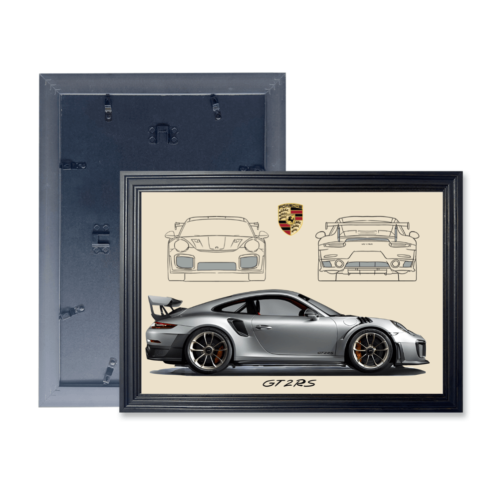 Car Model Creative Pattern, Horizontal Framed Simple Decorative Canvas Painting