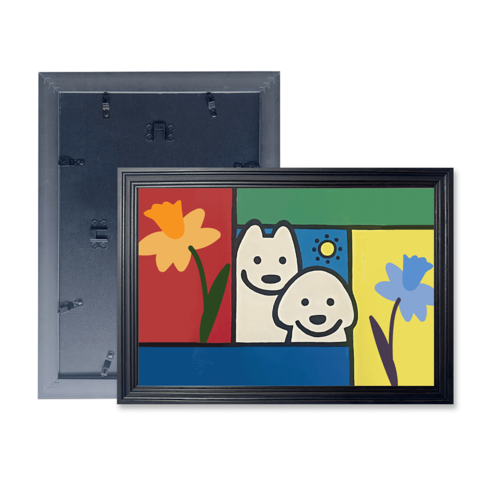 Creative Illustration Pattern, Horizontal Framed Simple Decorative Canvas Painting