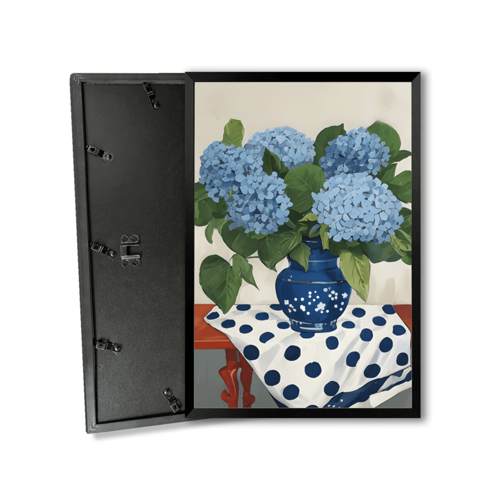 Flower  Illustration Pattern, Vertical Framed Simple Decorative Canvas Painting