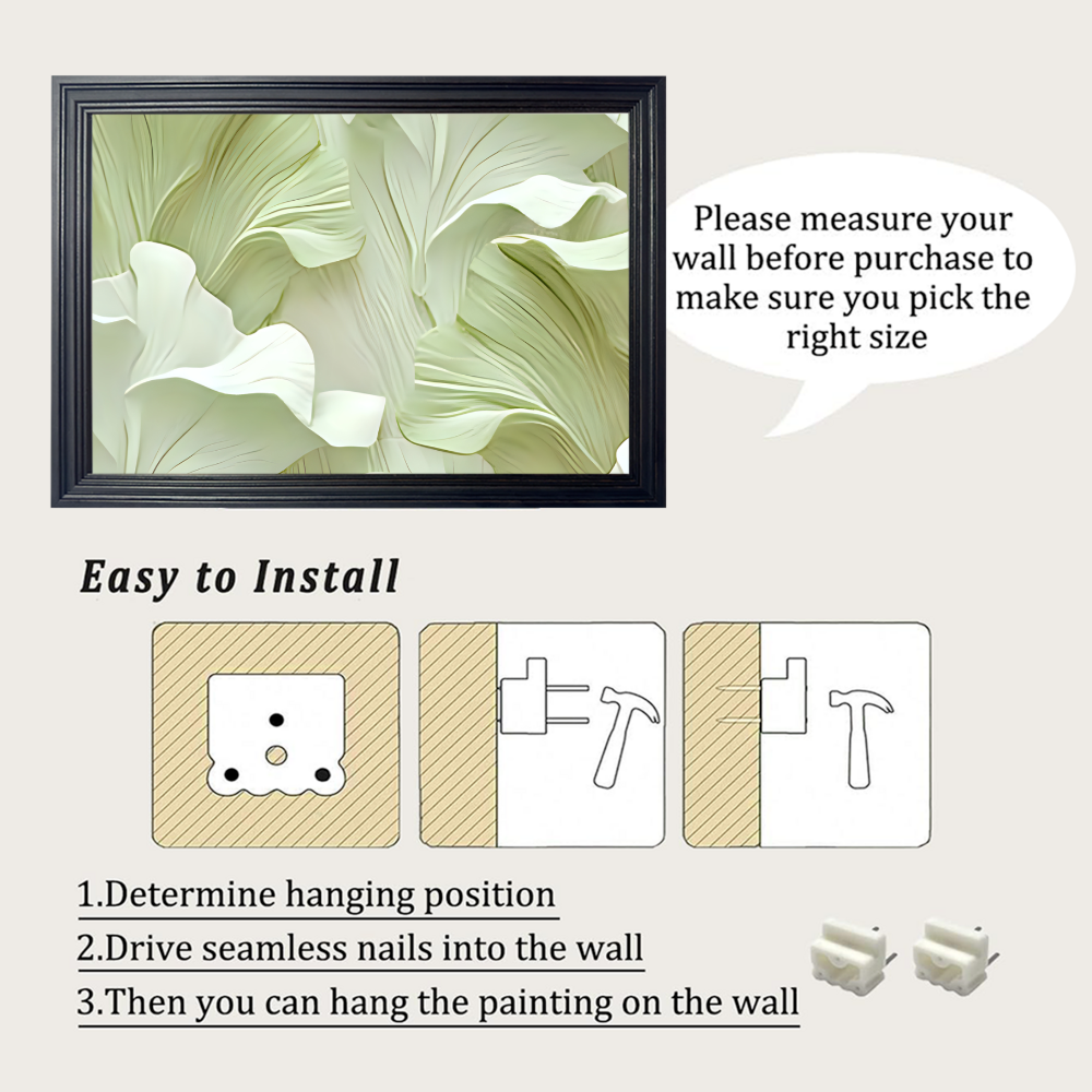 Flower Creative Pattern, Horizontal Framed Simple Decorative Canvas Painting