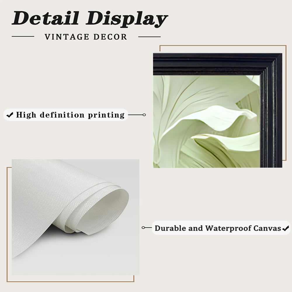 Flower Creative Pattern, Horizontal Framed Simple Decorative Canvas Painting