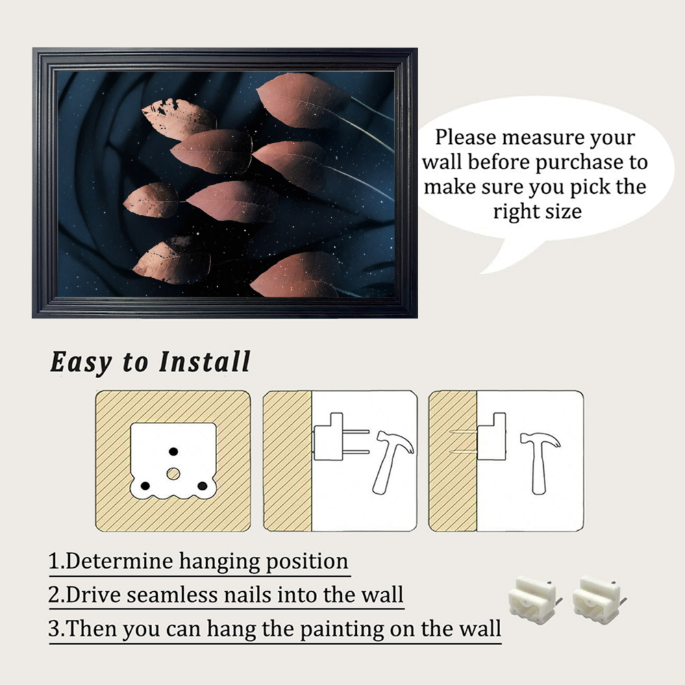 Dark Flower Creative Design,Horizontal Framed Simple Decorative Canvas Painting