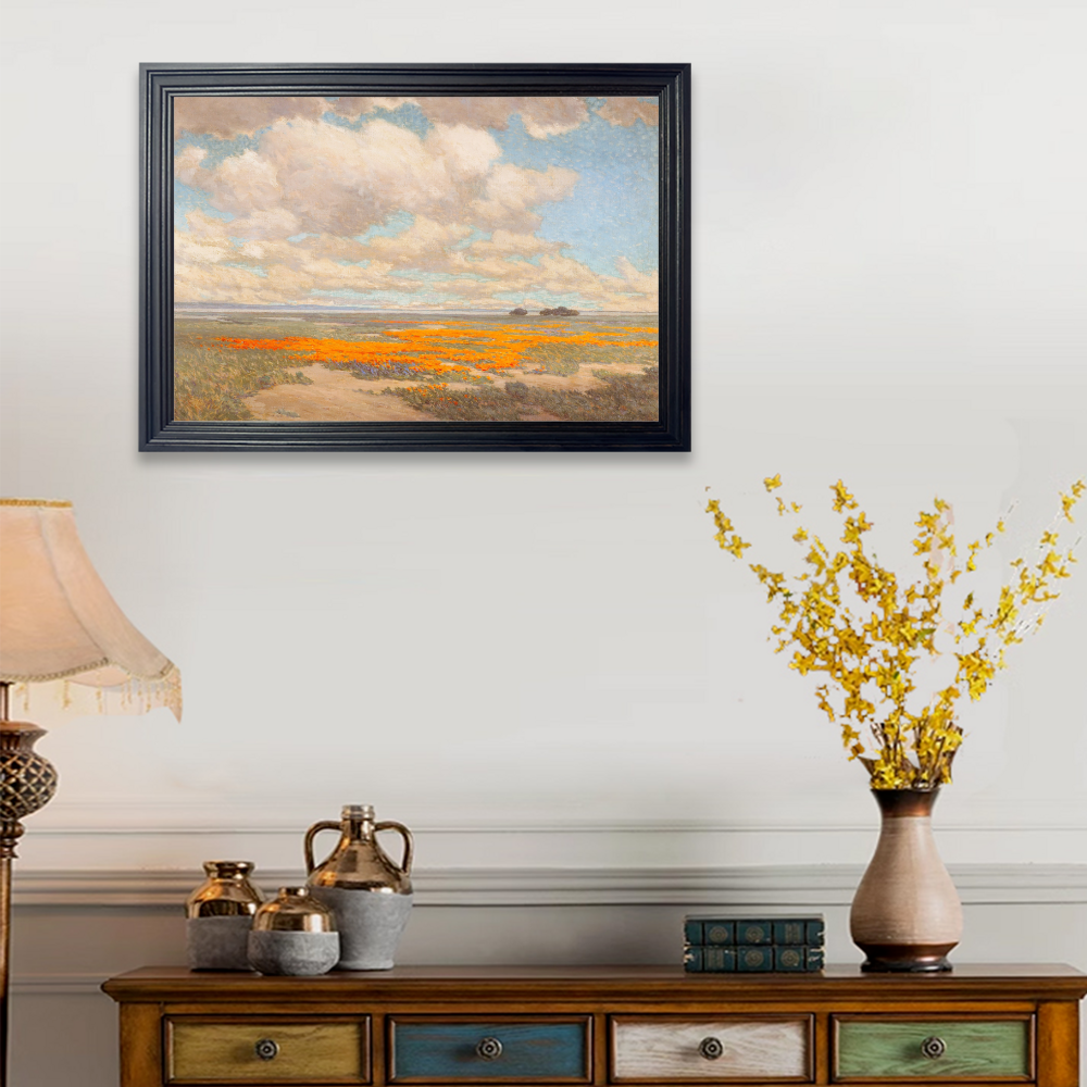 Illustration Landscape Creative,Horizontal Framed Simple Decorative Canvas Painting