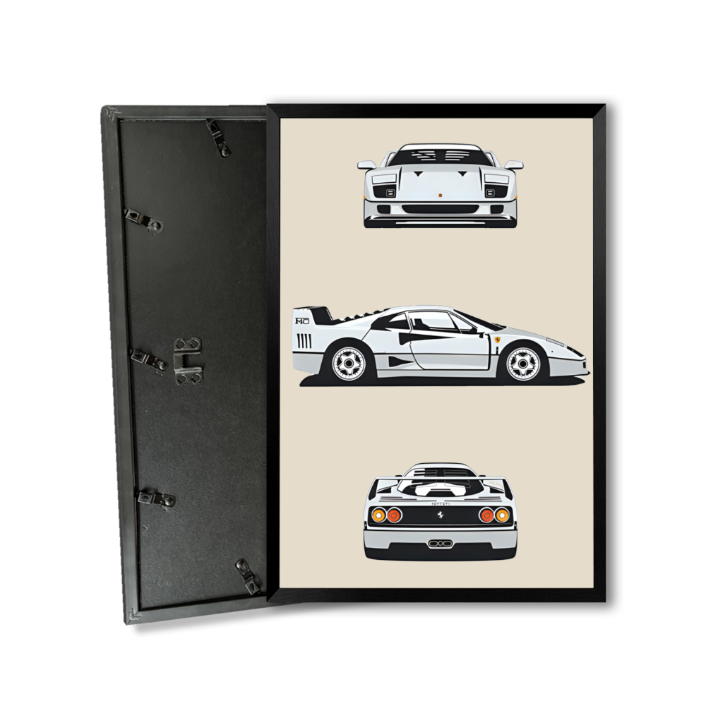 Creative Patterns For Car Display,Vertical Framed Simple Decorative Canvas Painting