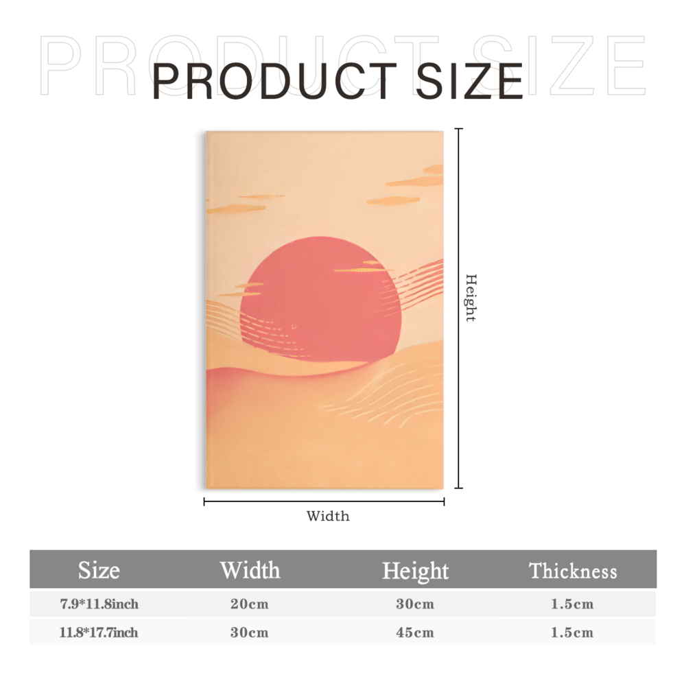 Sunrise And Sunset Creative Illustration,Triple Frameless Canvas Painting