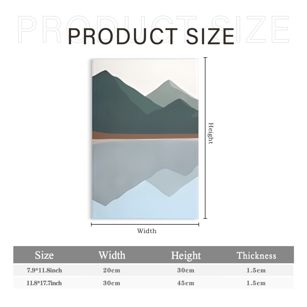 Landscape Illustration Creative,Triple Frameless Canvas Painting