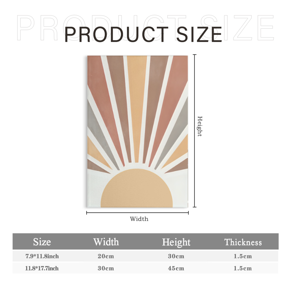 Abstract Landscape Nordic Style,Triple Frameless Canvas Painting