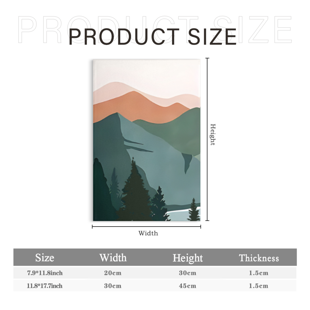 Flat Landscape Creative Design,Triple Frameless Canvas Painting