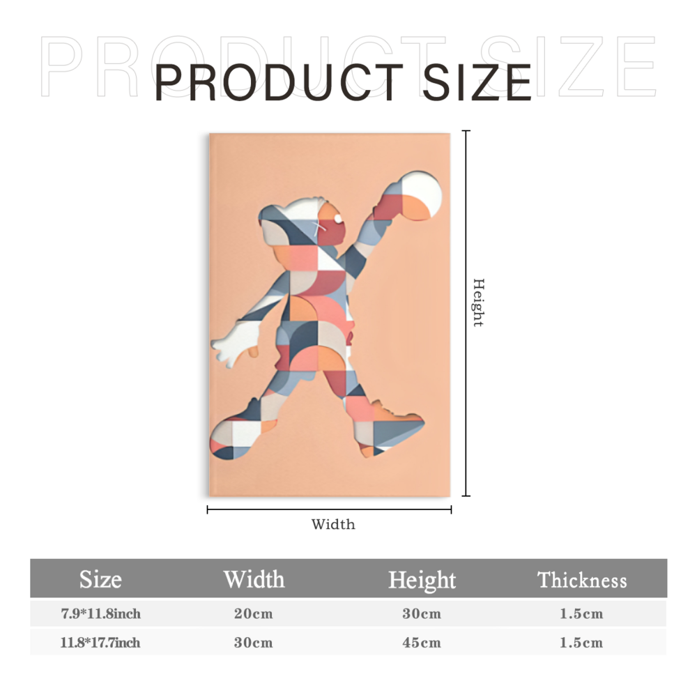 Violent Bear Creative Design,Triple Frameless Canvas Painting