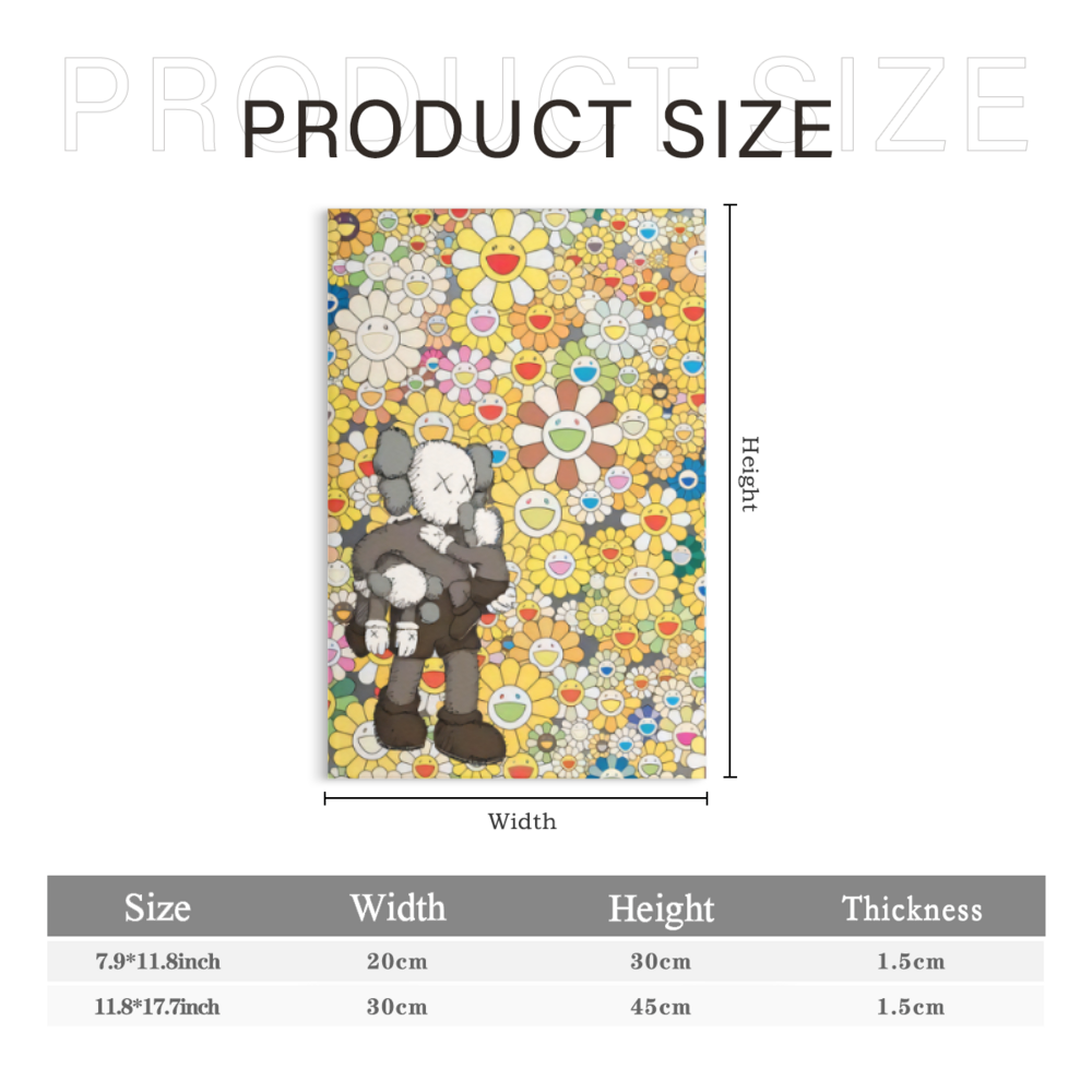 Sunflower Bear Fashion Brand,Triple Frameless Canvas Painting