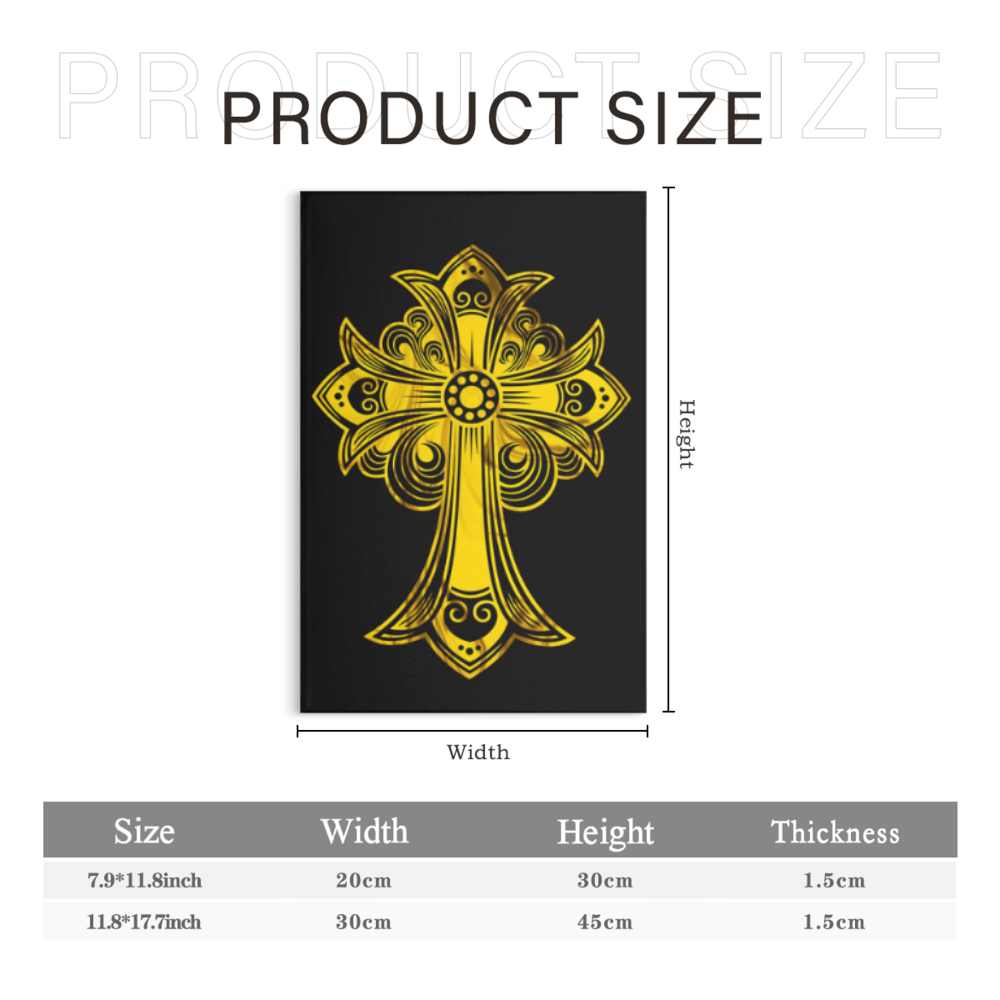 Golden Lace Cross Creative Pattern,Triple Frameless Canvas Painting
