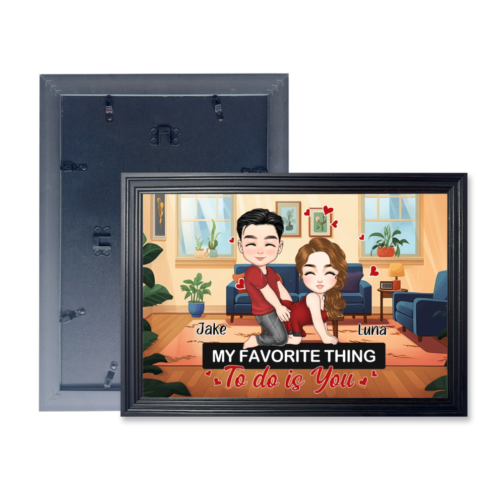 My Favorite Thing To Do Is You - Personalized Horizontal Frame Simple Decorative Canvas Painting