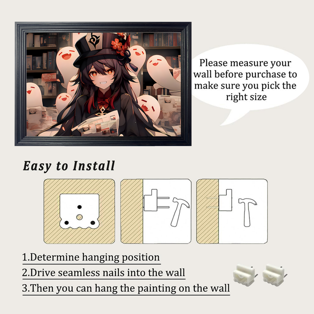 Cute Original Painting Creative Pattern,Horizontal Framed Simple Decorative Canvas Painting