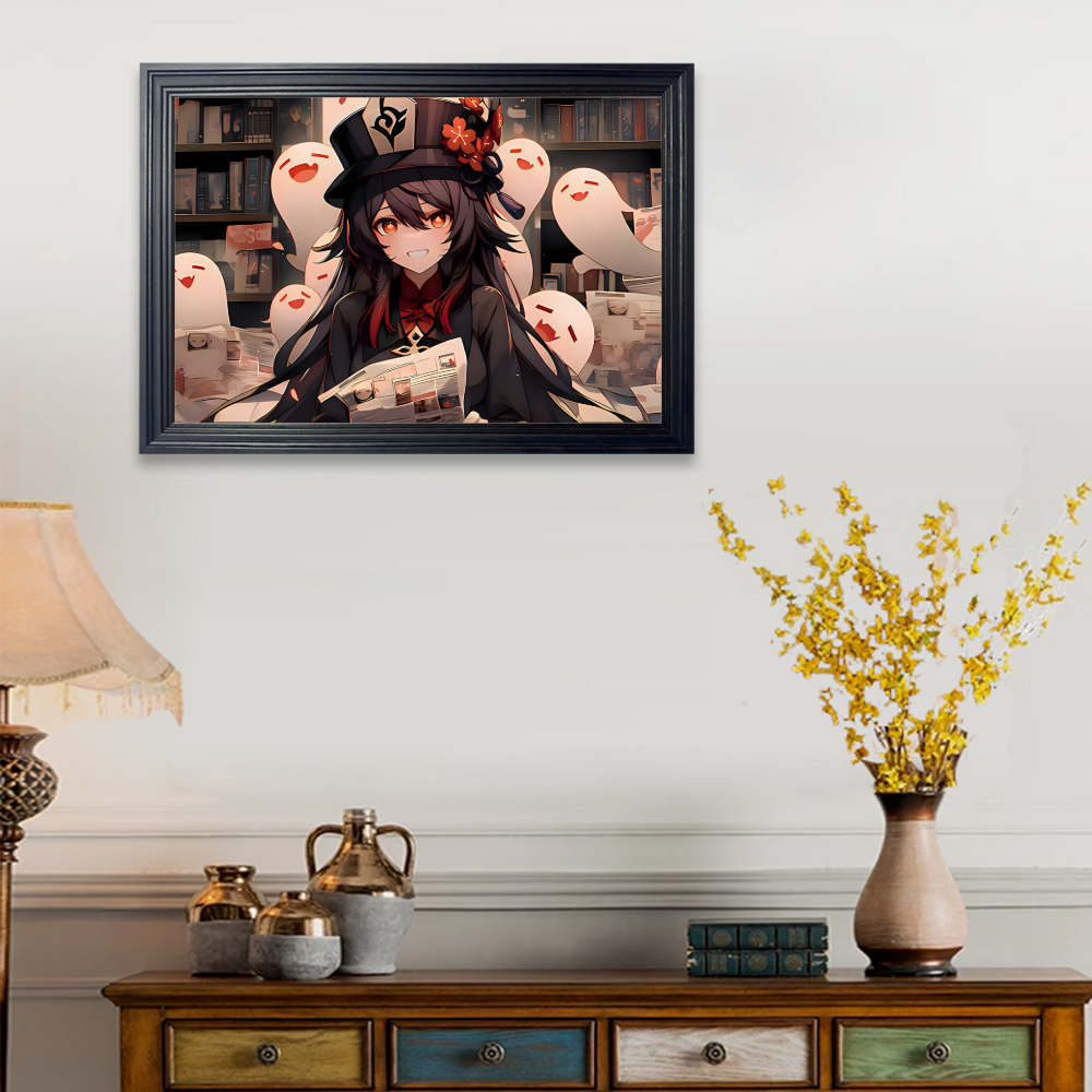 Cute Original Painting Creative Pattern,Horizontal Framed Simple Decorative Canvas Painting