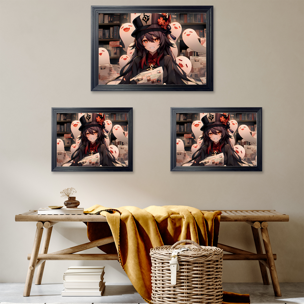 Cute Original Painting Creative Pattern,Horizontal Framed Simple Decorative Canvas Painting