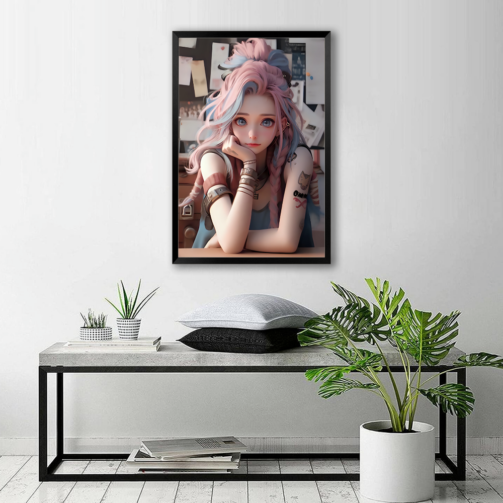 Game Character Creative Pattern,Vertical Framed Simple Decorative Canvas Painting