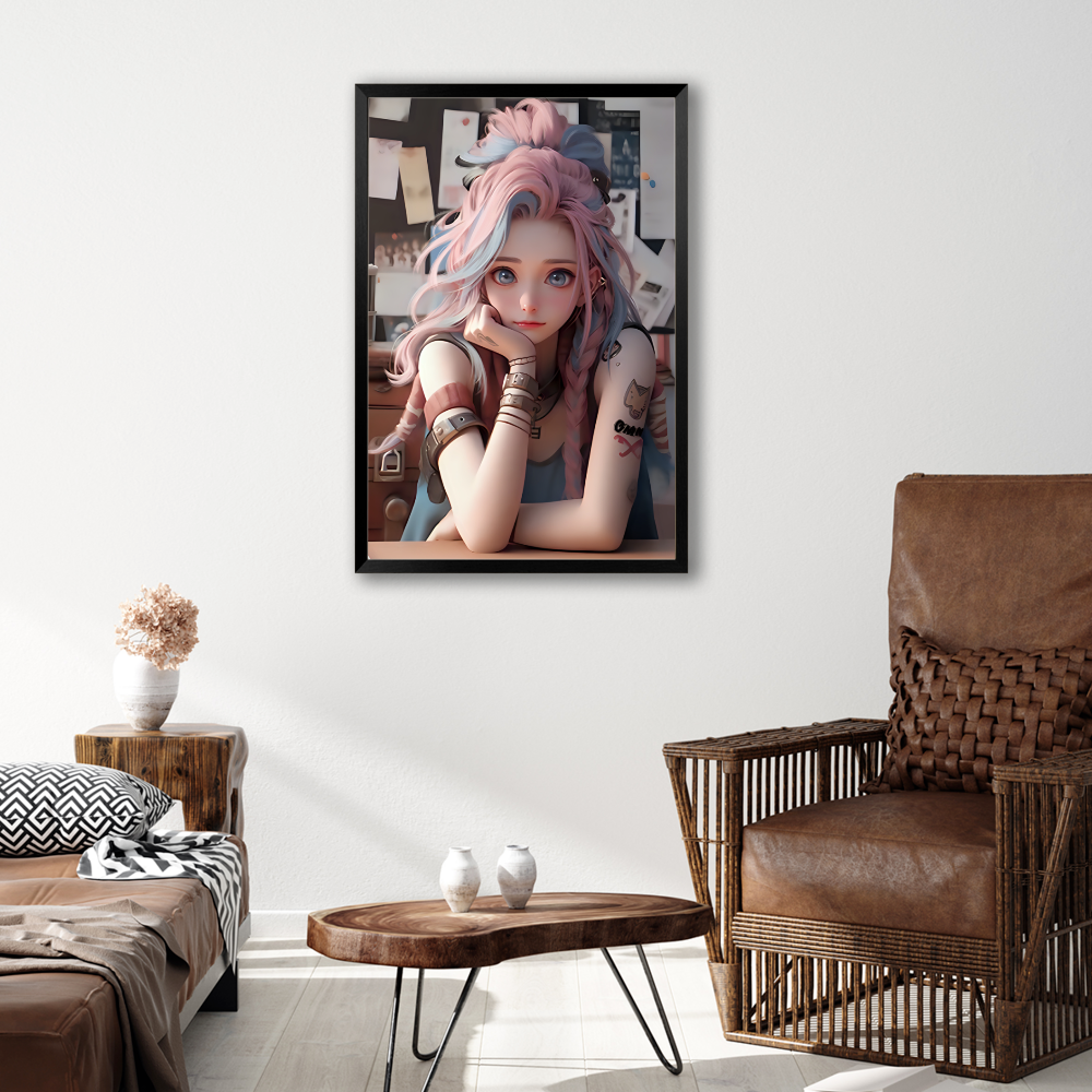 Game Character Creative Pattern,Vertical Framed Simple Decorative Canvas Painting