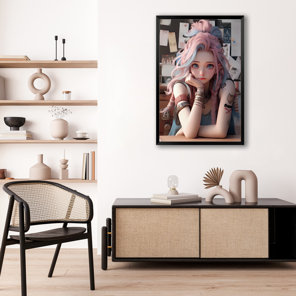 Game Character Creative Pattern,Vertical Framed Simple Decorative Canvas Painting