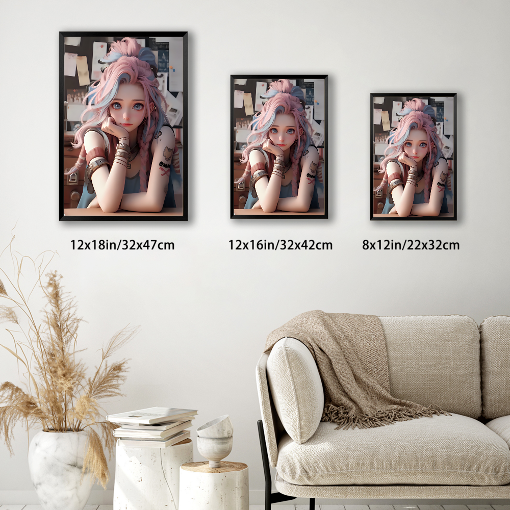 Game Character Creative Pattern,Vertical Framed Simple Decorative Canvas Painting