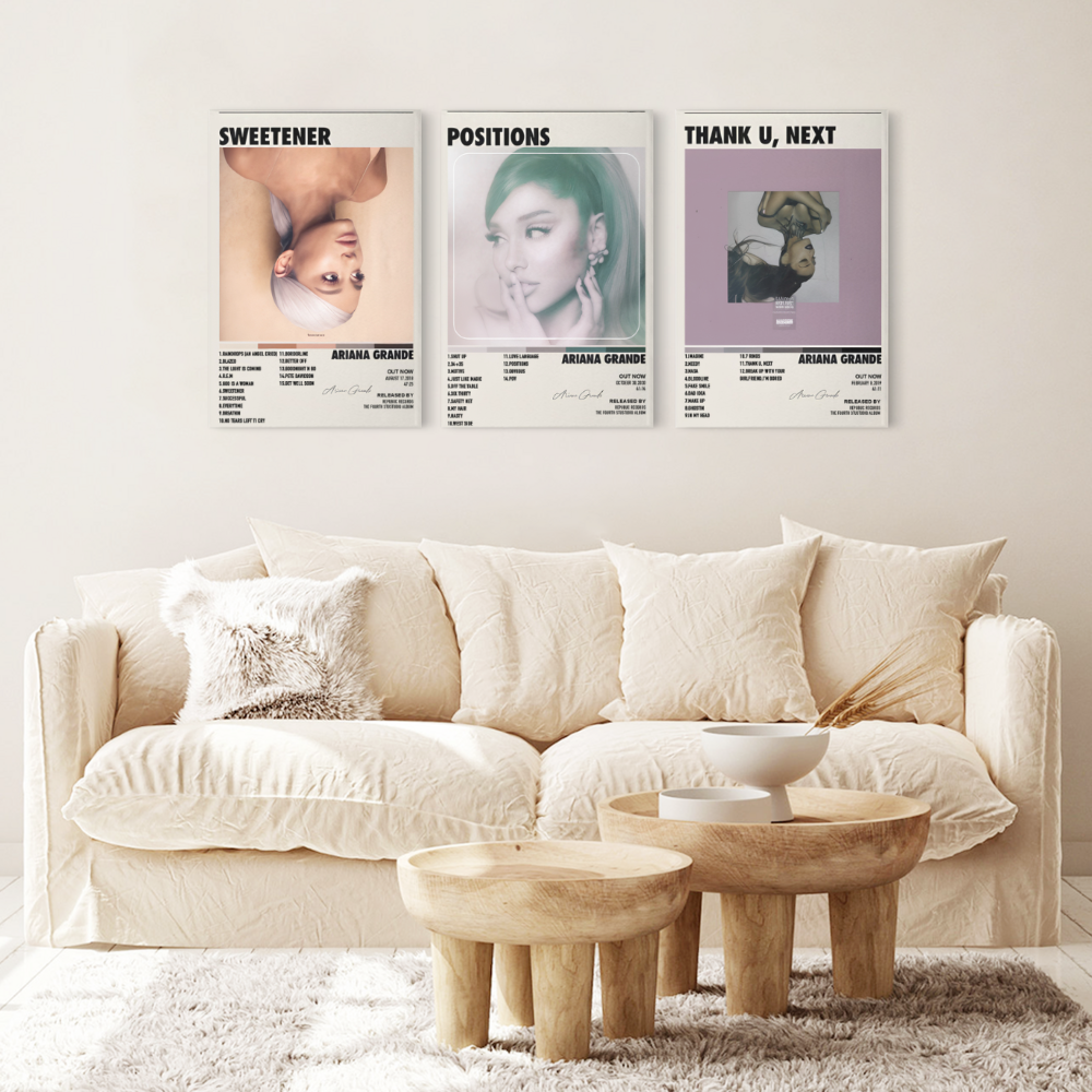 AG album cover  Design,Triple Frameless Canvas Painting