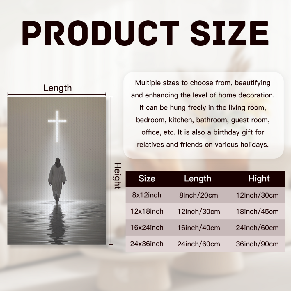 Walking On Water Canvas Painting  Creative Pattern,Single  Frameless Canvas Painting.