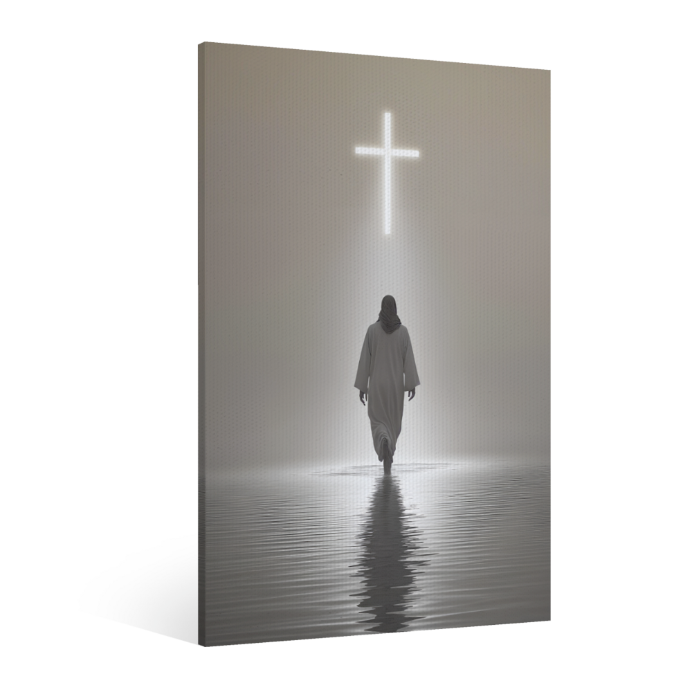 Walking On Water Canvas Painting  Creative Pattern,Single  Frameless Canvas Painting.