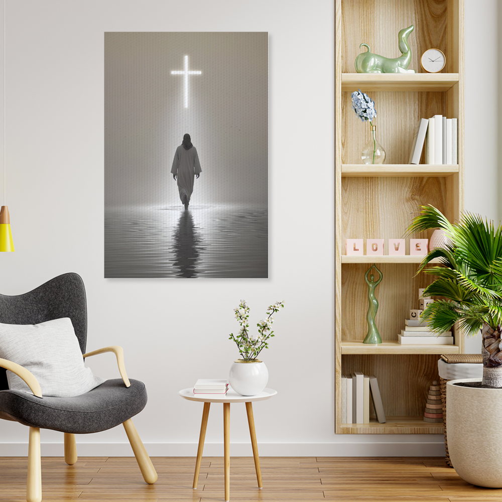 Walking On Water Canvas Painting  Creative Pattern,Single  Frameless Canvas Painting.