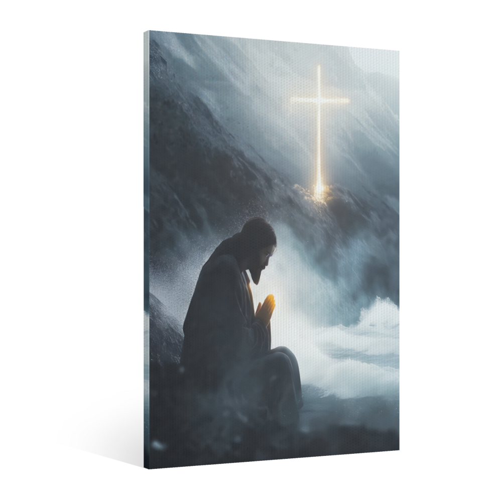 Trusting in The Lord Canvas Painting  Creative Pattern,Single  Frameless Canvas Painting.