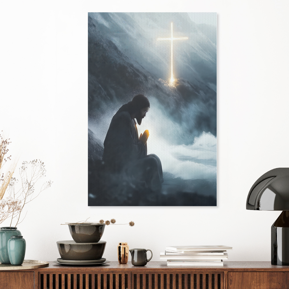 Trusting in The Lord Canvas Painting  Creative Pattern,Single  Frameless Canvas Painting.