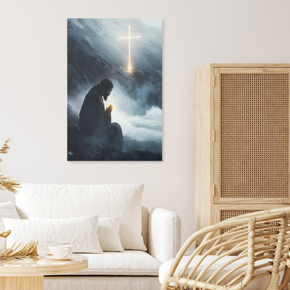 Trusting in The Lord Canvas Painting  Creative Pattern,Single  Frameless Canvas Painting.