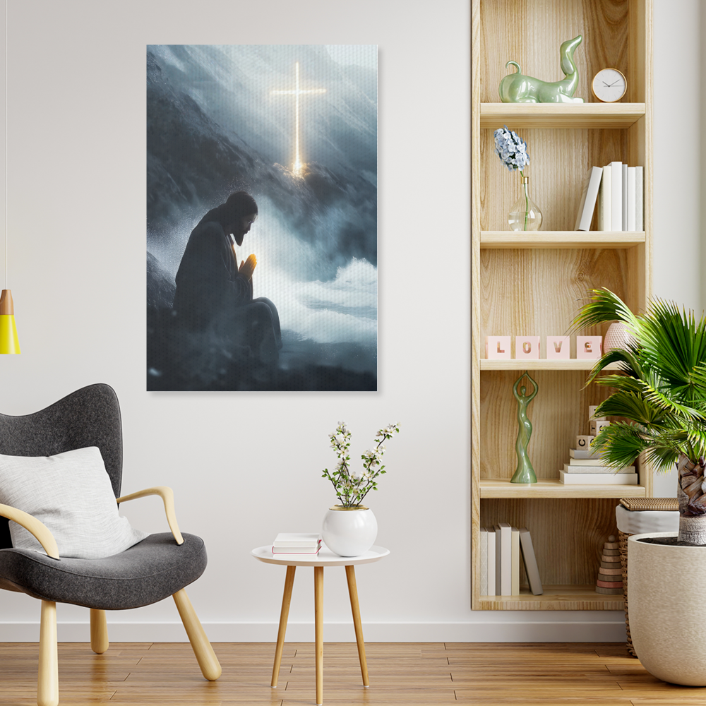 Trusting in The Lord Canvas Painting  Creative Pattern,Single  Frameless Canvas Painting.